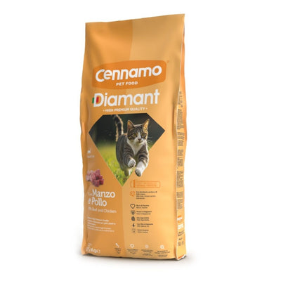 Ushqim i thatë për mace, Diamant Beef & Chicken, 15 kg