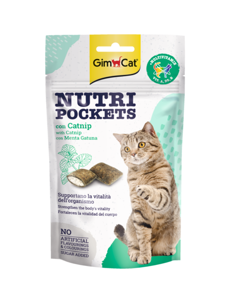 Shpërblime për mace, Nutri-Pocket GimCat, me catnip, 60 gr.
