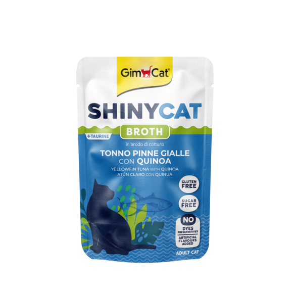 Ushqim i lëngshëm për mace, Shinycat Yellowfin Tuna me Quinoa, 70g