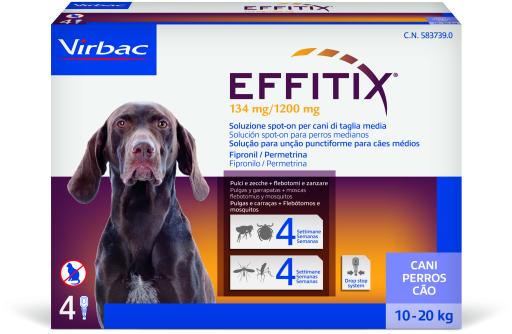 Virbac Effitix 10-20 kg, Pipeta për parazitë të jashtëm, 1 pcs