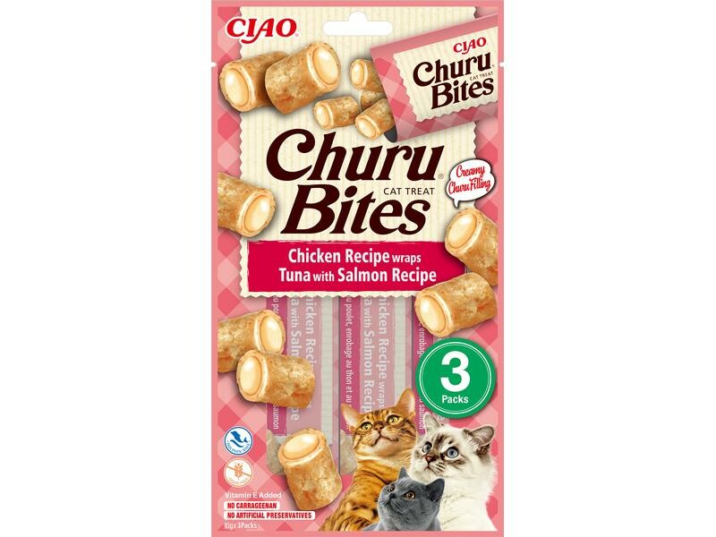 Shpërblime të buta për mace, Churu Bites, Chicken & Tuna & Salmon