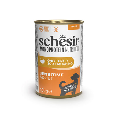 Ushqim i lëngëshëm për qen, Schesir, Monoprotein, Sensitive, Lamb, 400 gr.