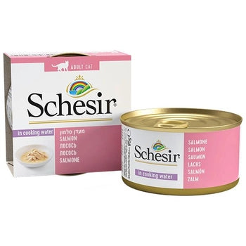 Ushqim i lëngëshëm për mace Schesir, salmon, 85 gr.