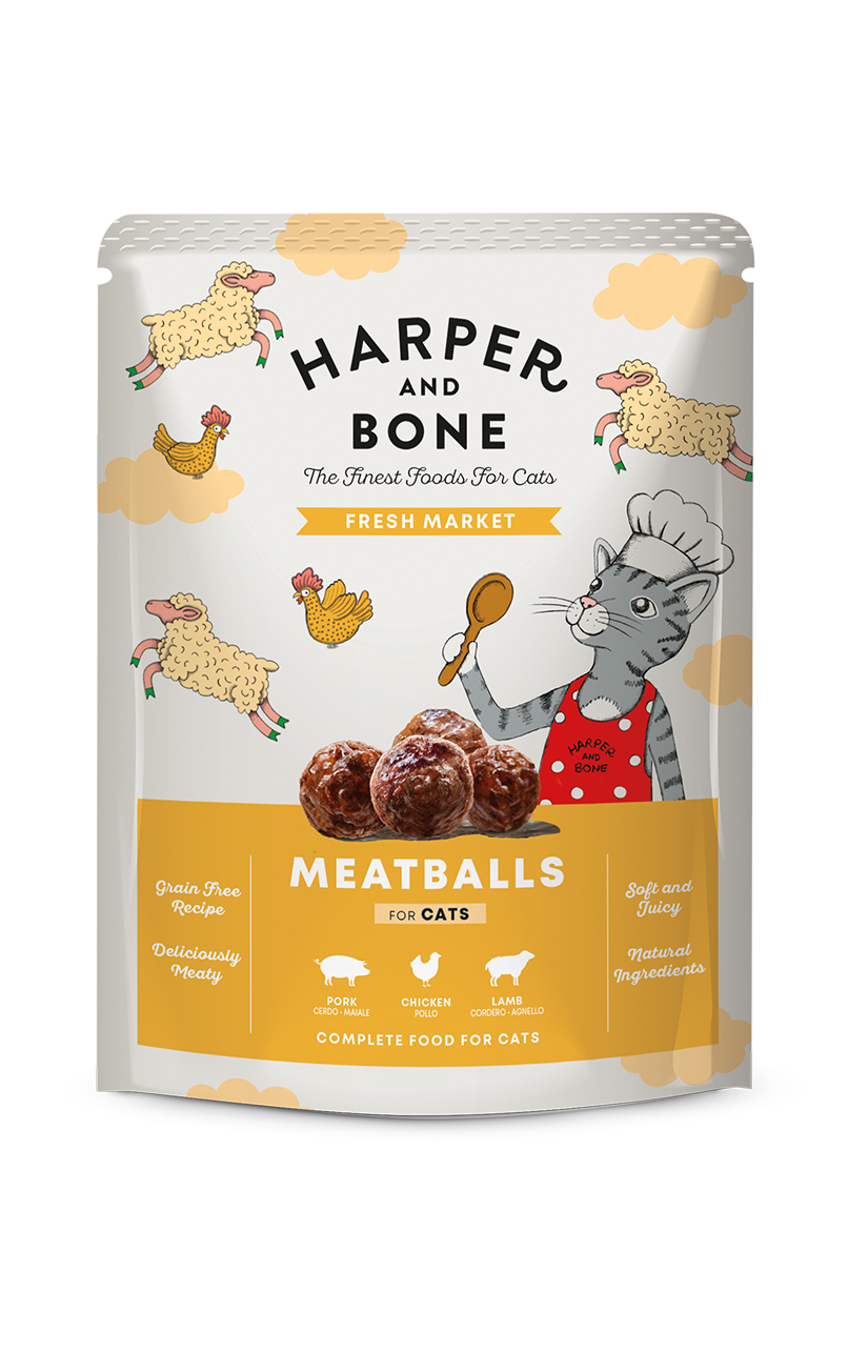 Ushqim i lëngëshëm për mace, Harper and Bone, Fresh Market, 85 gr.