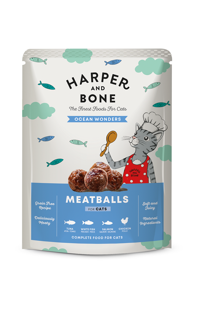 Ushqim i lëngëshëm për mace, Harper and Bone, Ocean Wonders, 85 gr.