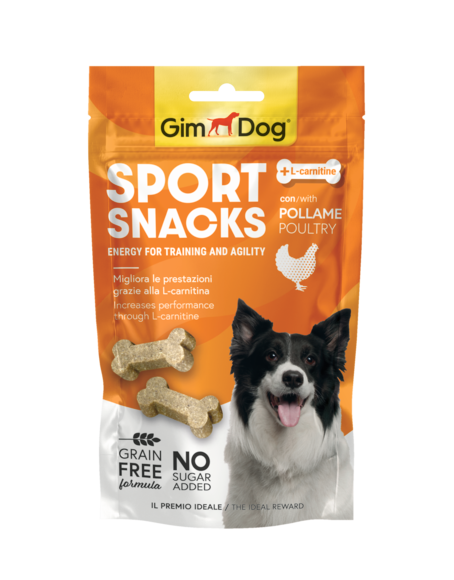 Shërblim për Qen, GimDog Sport Snacks me shpezë, 60g