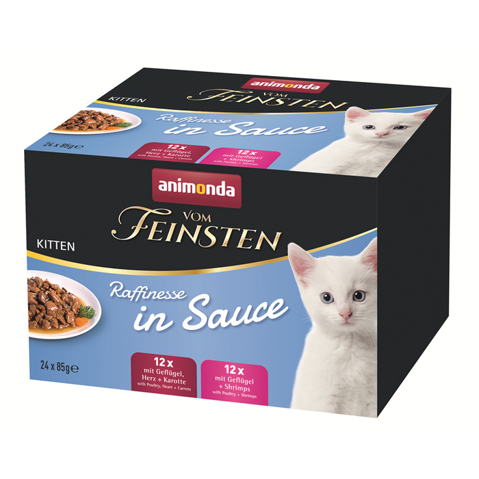 Ushqim i lëngëshëm për mace multipack, per mace kotele, Vom Feinsten, Animonda, 24 x 85 gr