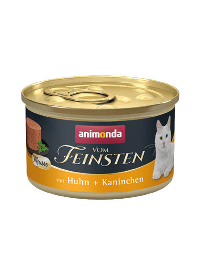 Ushqim i lëngshëm për mace, pulë + lepur, Vom Feinsten, Animonda, 85 gr.