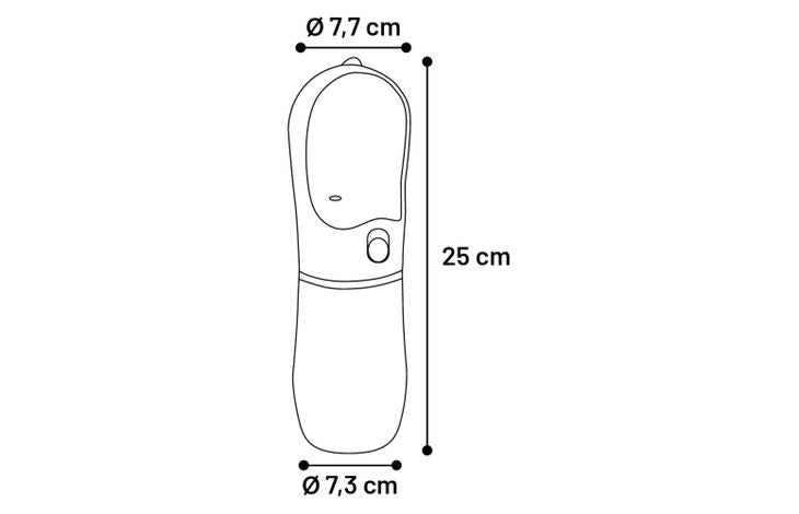Shishe uji portative, Portable Water Dispenser, 7,7x7,3x25CM flamingo
