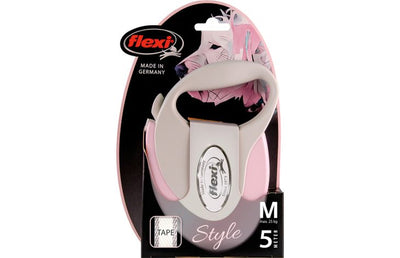 Litar Flexi Style, Tape, M, 5 metër, rose