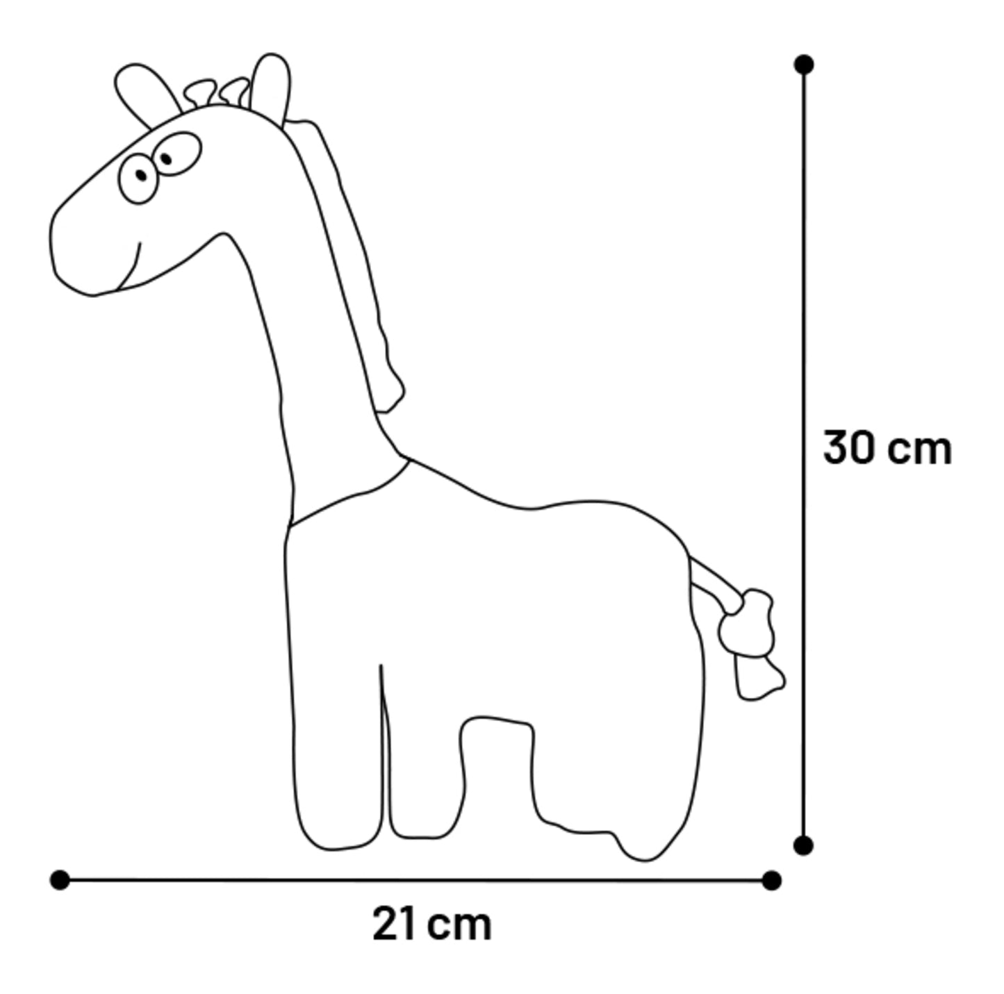 Lodër për qen, Saffia Giraffe with rope, 21 x 30 cm, Flamingo