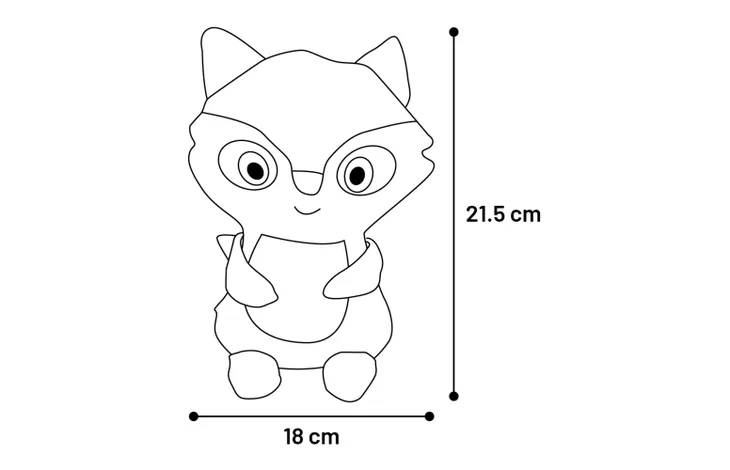 Lodër për qen, Toy Koppo Raccoon Beige, 18x11x21,5CM flamingo