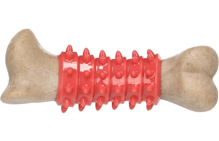 Kocke kafshimi për qen, Toy Nyra Bone S, 13,9x5,3x4,6CM flamingo