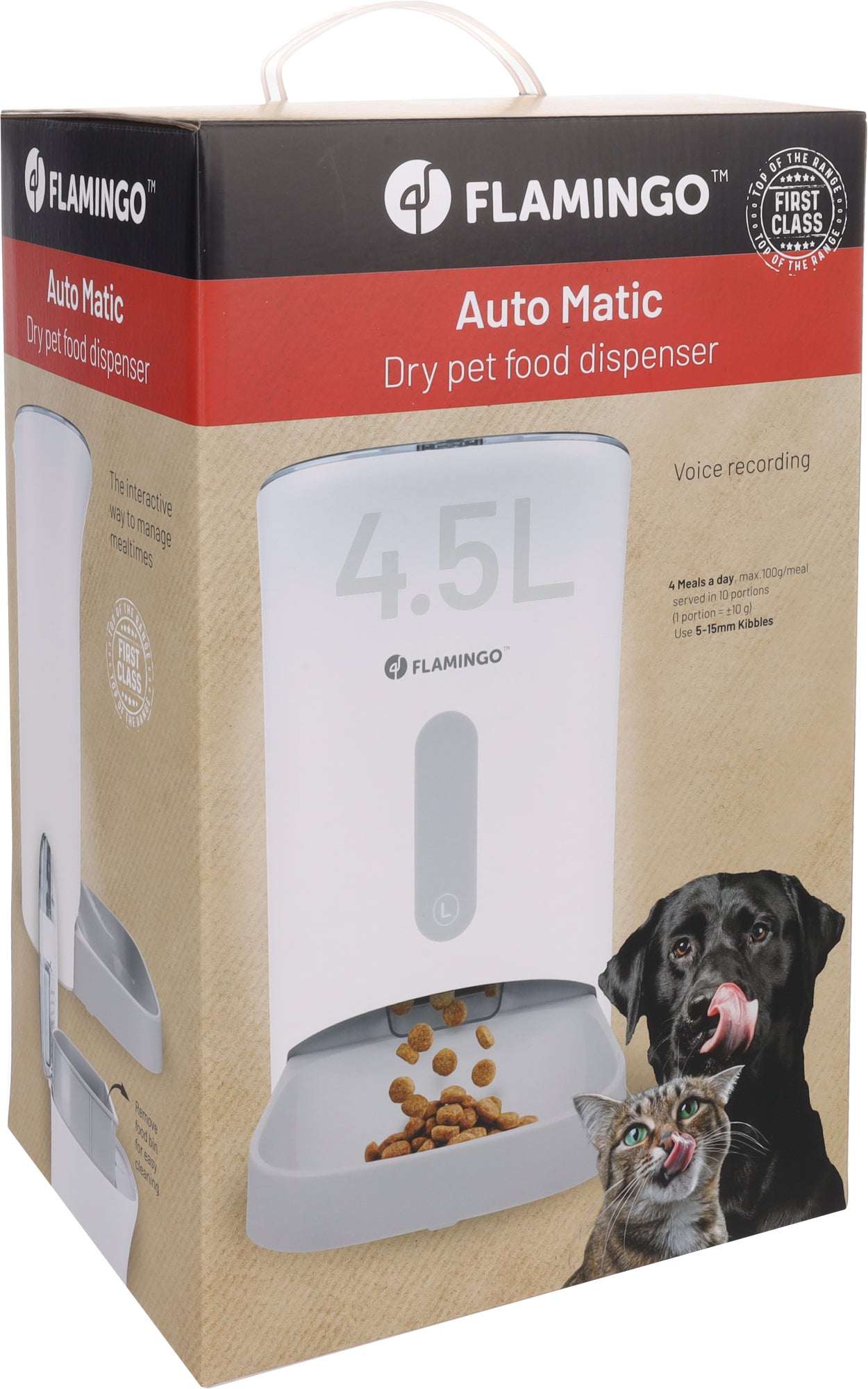 Enë automatike e ushqimit, Food Dispenser Odio White, 4.5 L