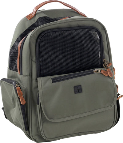 Cante transporti për qen dhe mace, BackPack Wiro Green, A:40cm B:25cm C:41cm