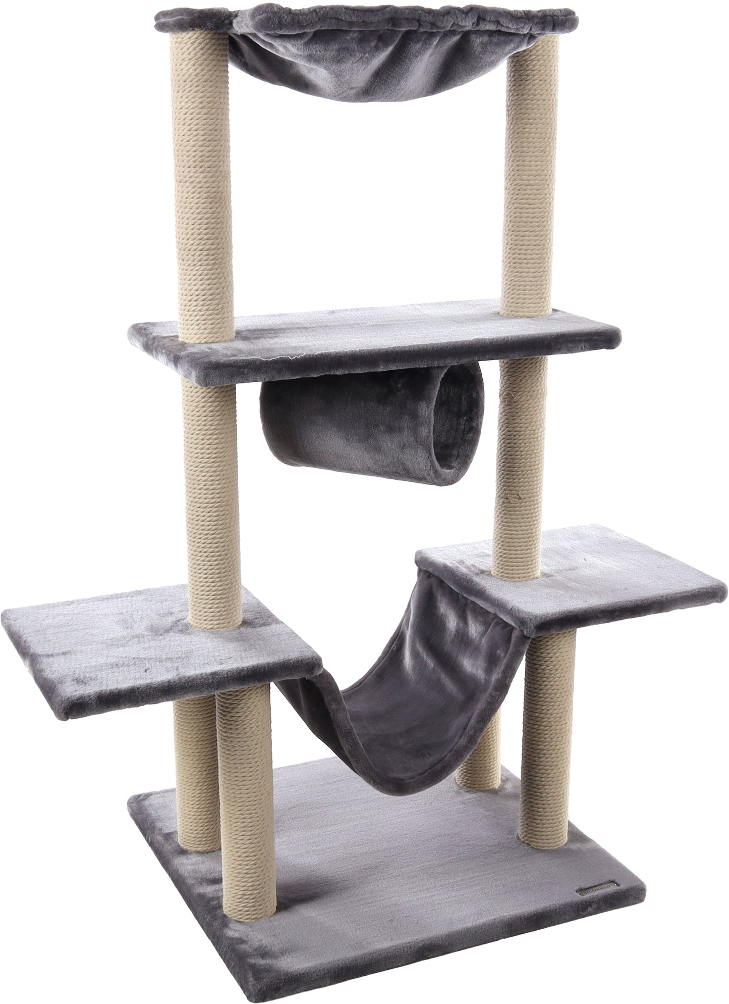 Gërvishëse për mace, Hamza Grey & White, 60x57x122CM