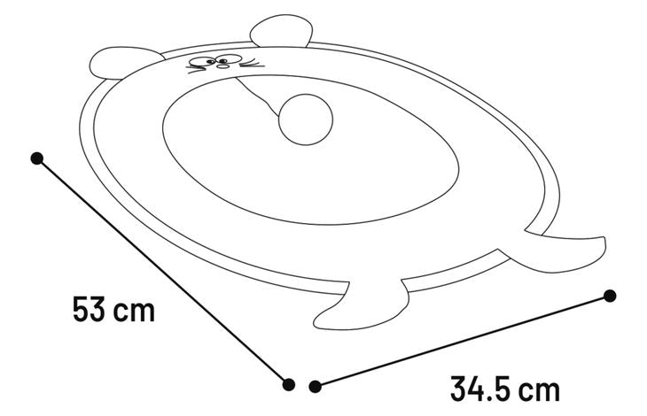 Tepih grithës për mace, JAGRE PLAY MAT OVAL YELLOW