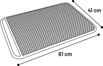 Shtrese për tualet, Litter Tray Mat Matz Beige, 61 x 41 x 1.3 cm