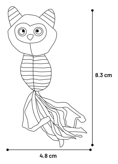 Lodër me catnip për mace, Toy Strellow Owl Yellow, Flamingo