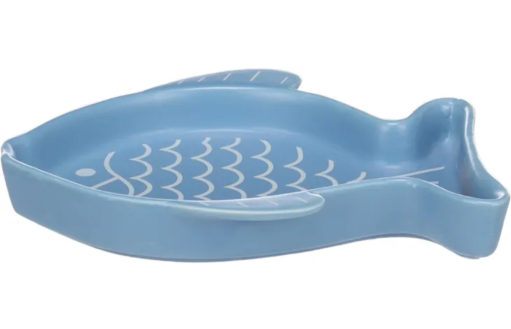 Enë qeramike për mace, Fishie Blue, 200 ml