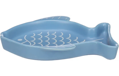 Enë qeramike për mace, Fishie Blue, 200 ml