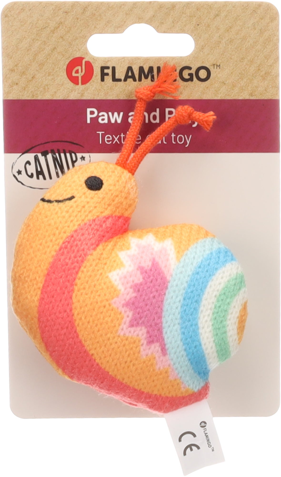 Lodër me catnip për mace, Toy Nitz Snail, Flamingo