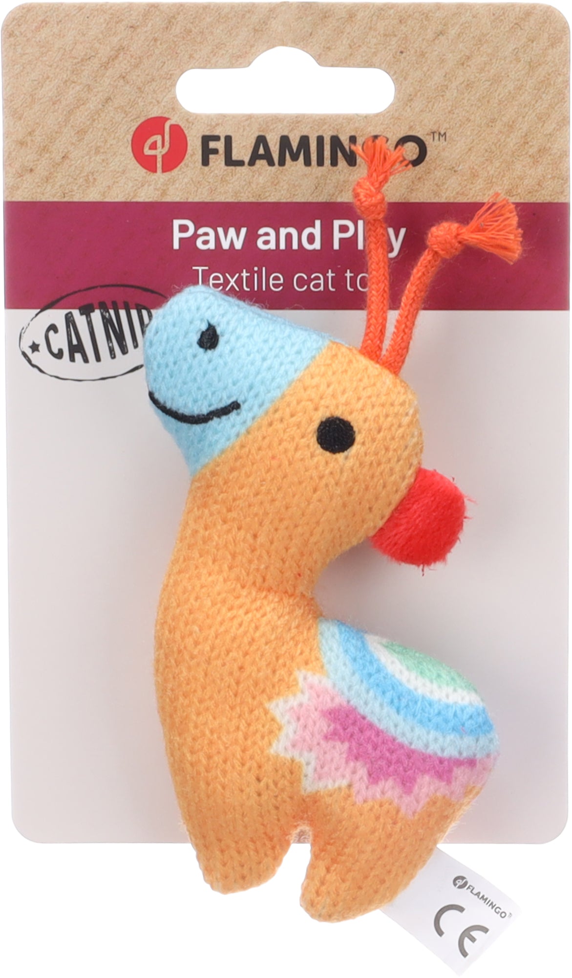 Lodër me catnip për mace, Toy Nitz Giraffe, Flamingo