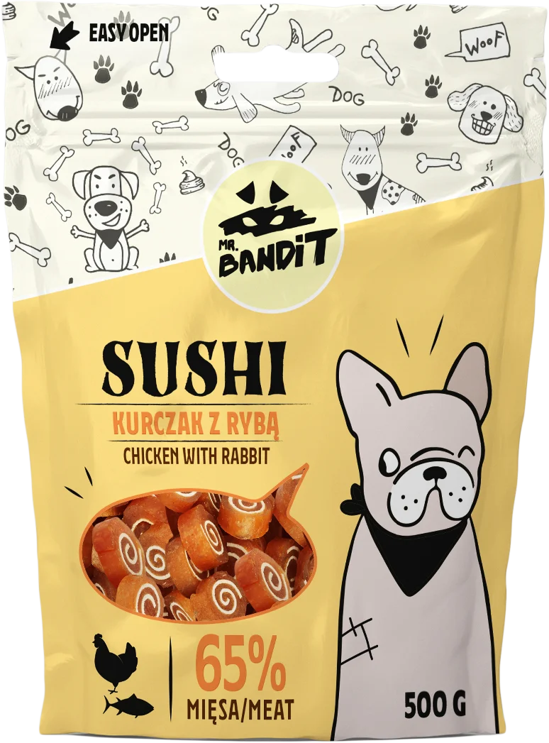 Sushi me pulë & peshk, Sushi chicken&fish, 80 gr.