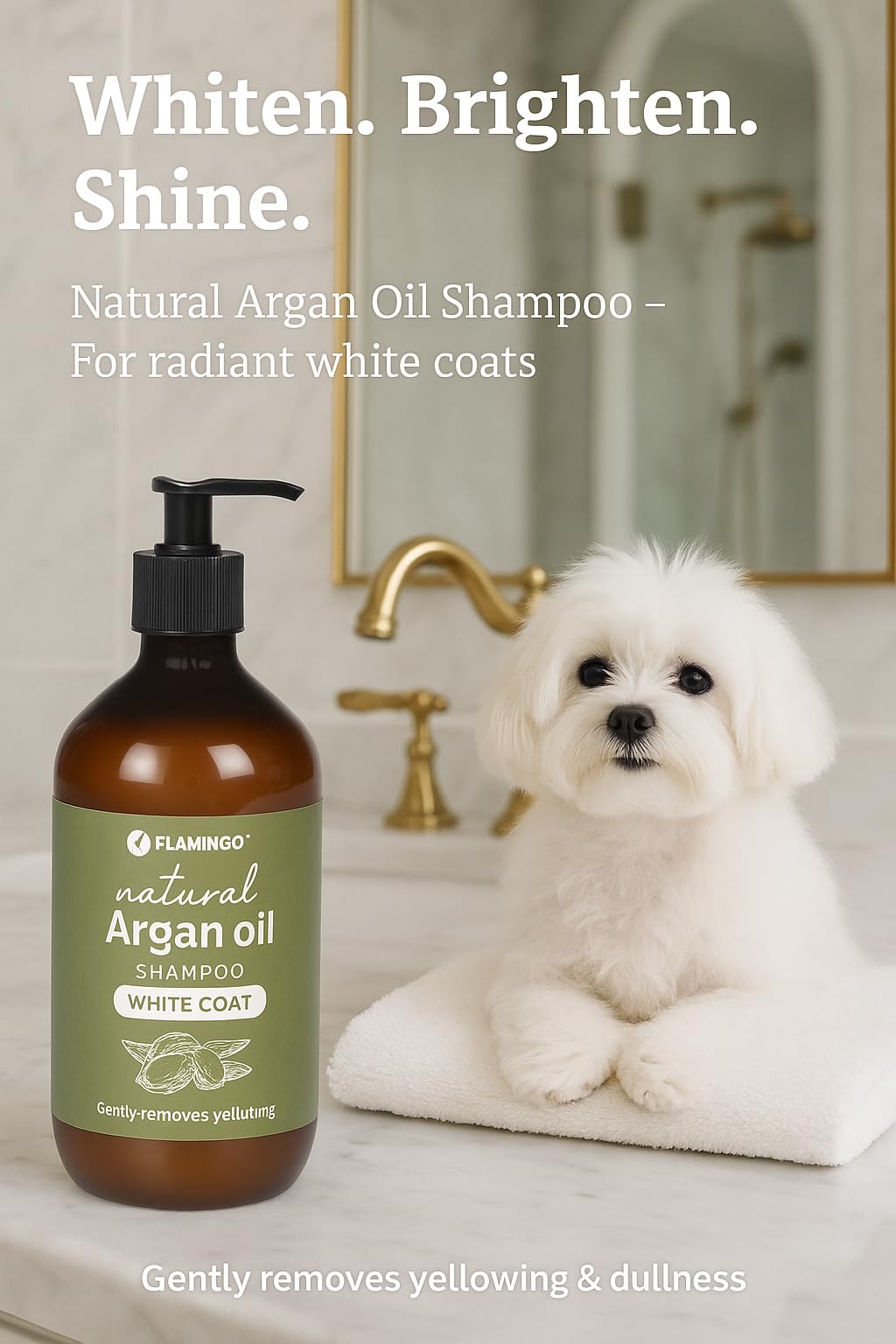 Shampo për qen qime gjatë, me vaj arganim 500 ml.