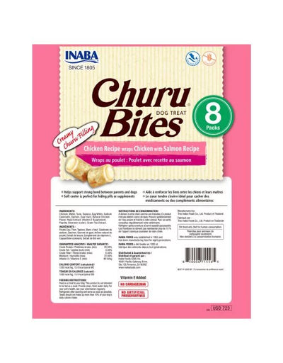 Shpërblime për qen, Churu Bites, pulë & salmon, 8 x 12 gr.