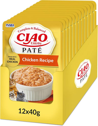 Ushqim i lëngëshëm për mace, Ciao Entree Pate, Chicken, 40 gr.