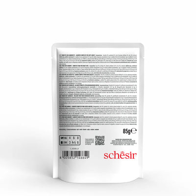 Ushqim i plotë dhe i balancuar, Schesir, Tuna & Shrimp in Jelly, Pouch, 85 gr.