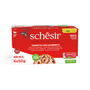 Multi-pack, Schesir Tuna & Shrimp in Jelly, 6 x 50 gr.