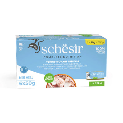 Multi-pack, Schesir Tuna with Seabass, 6 x 50 gr.