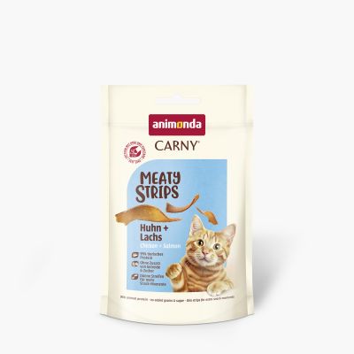 Shpërblime për mace, Carny Meaty Strip - Chicken+Salmon, 50 gr