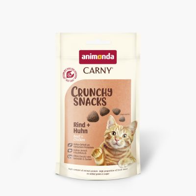 Shpërblime për mace, Carny Crunchy - Beef & Chicken 50 gr