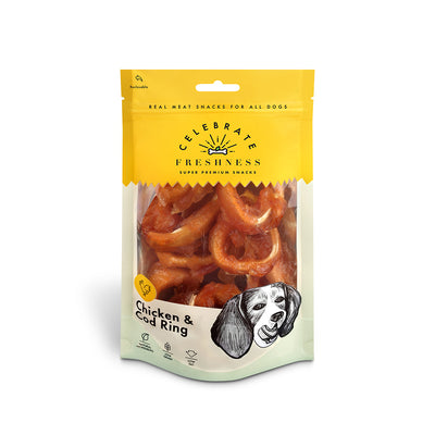 Shpërblime për Qen, Chicken & Cod Ring, Celebrate Freshness, 100 gr