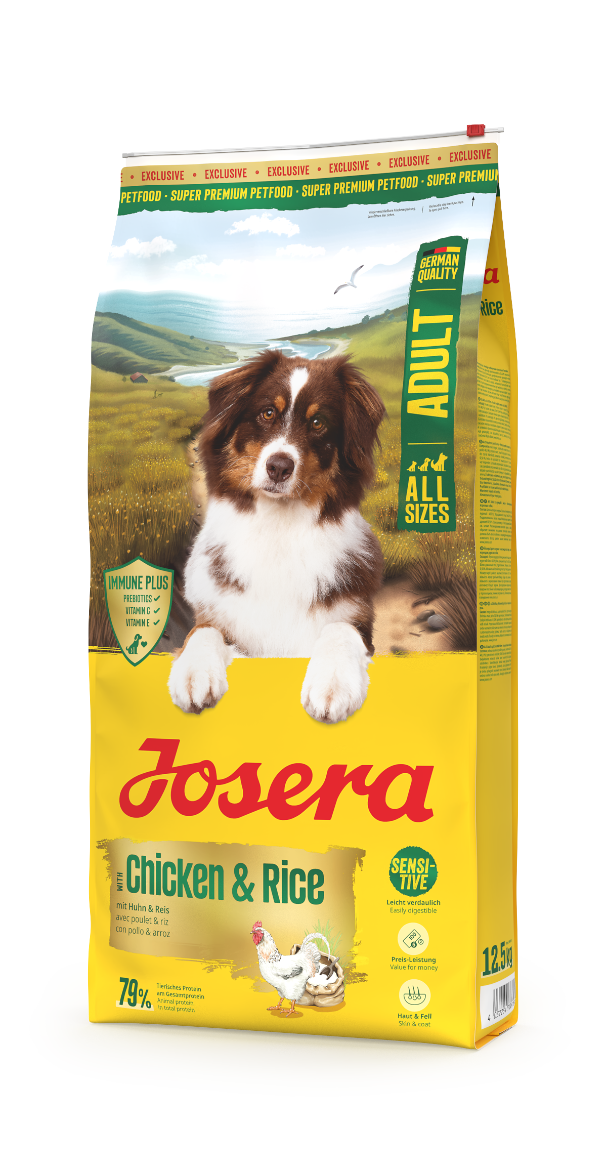 Ushqim i thatë për qen, JOSERA CHICKEN & RICE, 12.5 KG