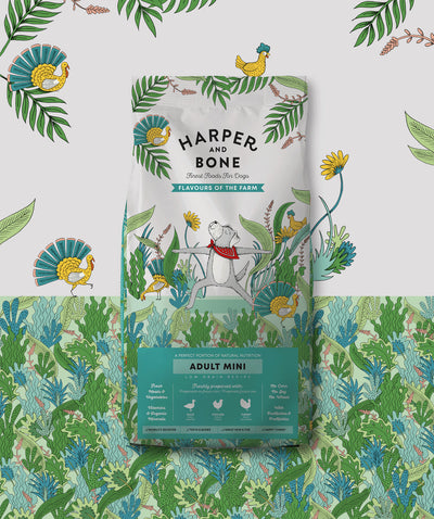 Ushqim për qen, Harper and Bone, Adult Mini, Flavors of the Farm, 2 kg