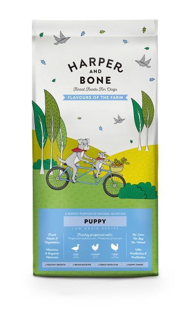 Ushqim për këlysh, Harper and Bone, Puppy, Flavors of the Farm, 2 kg