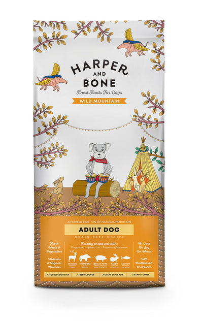 Ushqim për qen, Harper and Bone, Adult Medium/ Large Wild Mountain, 12 kg