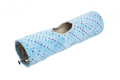 Tunel për mace, plush, me zhurmë, SOFT TUNNEL 25X90CM LIGHT BLUE