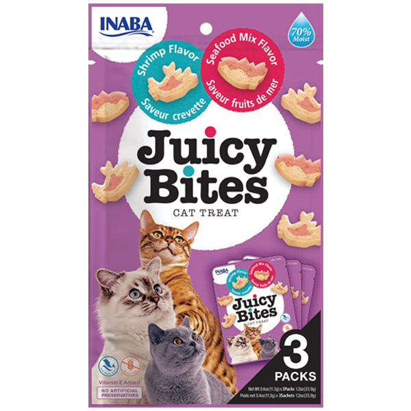 Juicy Bites, Shrimp & SeaFood mix, 3 packs