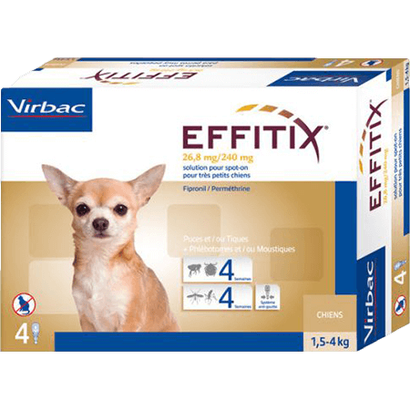 Virbac Effitix 1,5-4 kg, Pipeta për parazitë të jashtëm, 1 pcs