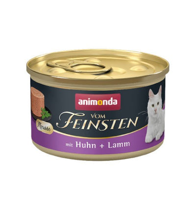 Ushqim i lëngshëm për mace, pulë+kingj, Vom Feinsten, Animonda, 85 gr.