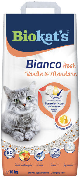 Rërë për mace, Biokat's Bianco Fresh Vanilla&Mandarin 10L