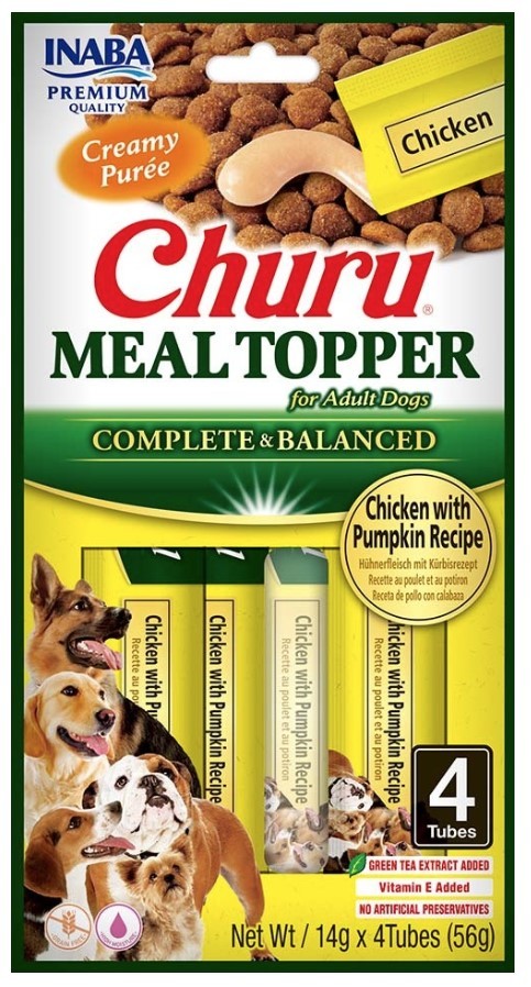 Shpërblime për qen, Churu Meal Topper,Chicken & Pumpkin, 4 x 15 g