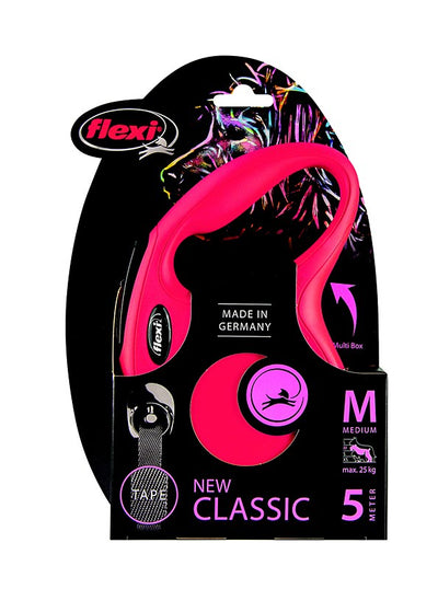 Litar Flexi New Classic, Medium Tape, 5 metër, e kuqe