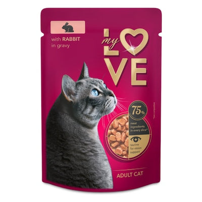 Ushqim i lëngëshëm për mace, me lepur, My Love, Rabbit in gravy, 85 gr.