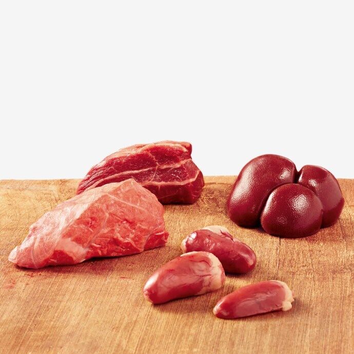 Gran Carno , mish gjedhi+zemër rose, 400 gr.